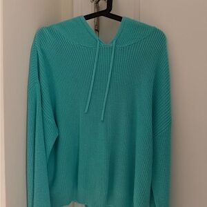 525 America Turquoise Cowl Neck Sweater